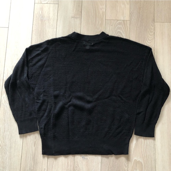 Calvin Klein Cotton Viscose Logo Light Sweater in Balck Size XL - Picture 3 of 11